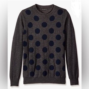 Antony Morato Rollneck Sweater Gray Wool Cashmere Polka Dot Size L